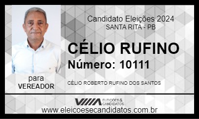 Candidato CÉLIO RUFINO 2024 - SANTA RITA - Eleições