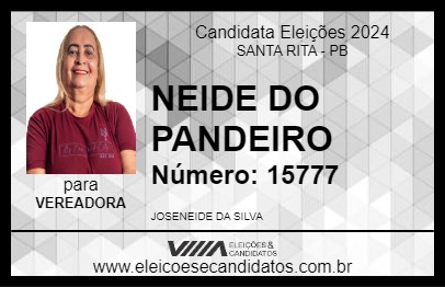 Candidato NEIDE DO PANDEIRO 2024 - SANTA RITA - Eleições