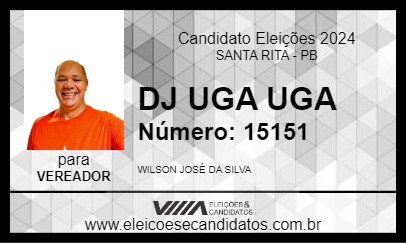 Candidato DJ UGA UGA 2024 - SANTA RITA - Eleições