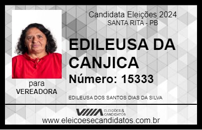 Candidato EDILEUSA DA CANJICA 2024 - SANTA RITA - Eleições