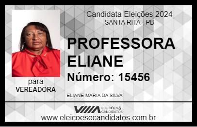 Candidato PROFESSORA ELIANE 2024 - SANTA RITA - Eleições