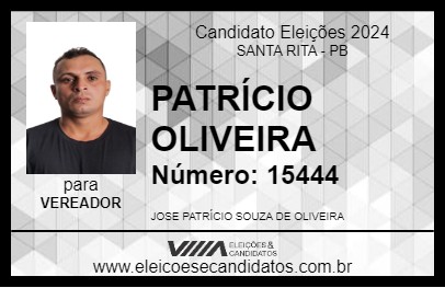 Candidato PATRÍCIO OLIVEIRA 2024 - SANTA RITA - Eleições