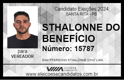 Candidato STHALONNE  DO BENEFÍCIO 2024 - SANTA RITA - Eleições