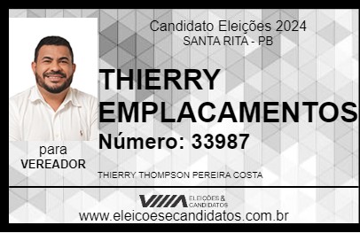 Candidato THIERRY EMPLACAMENTOS 2024 - SANTA RITA - Eleições