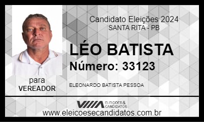 Candidato LÉO BATISTA 2024 - SANTA RITA - Eleições