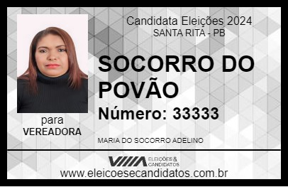 Candidato SOCORRO DO POVÃO 2024 - SANTA RITA - Eleições