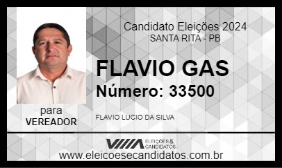 Candidato FLAVIO GAS 2024 - SANTA RITA - Eleições