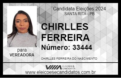 Candidato CHIRLLES FERREIRA 2024 - SANTA RITA - Eleições