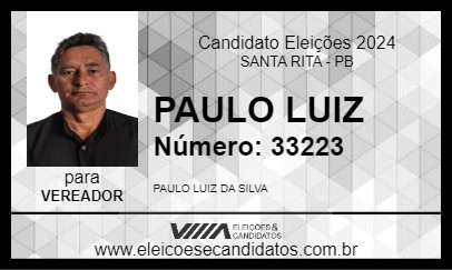 Candidato PAULO LUIZ 2024 - SANTA RITA - Eleições