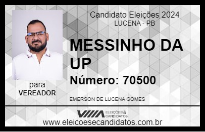 Candidato MERSINHO DA UP 2024 - LUCENA - Eleições