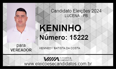 Candidato KENINHO 2024 - LUCENA - Eleições