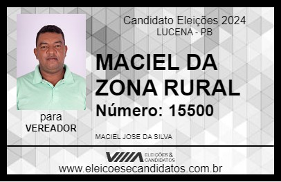 Candidato MACIEL DA ZONA RURAL 2024 - LUCENA - Eleições