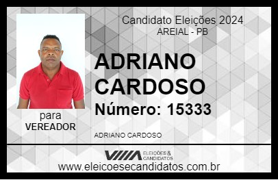 Candidato ADRIANO CARDOSO 2024 - AREIAL - Eleições