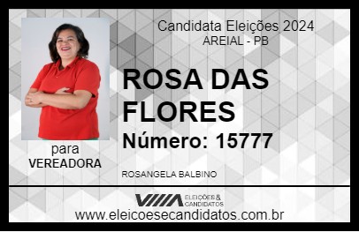 Candidato ROSA DAS FLORES 2024 - AREIAL - Eleições