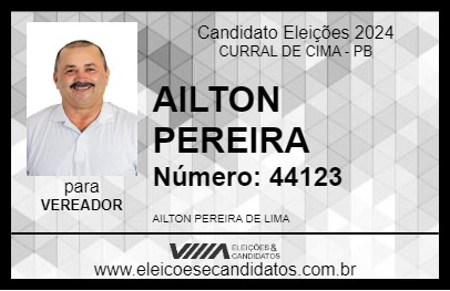 Candidato AILTON PEREIRA 2024 - CURRAL DE CIMA - Eleições