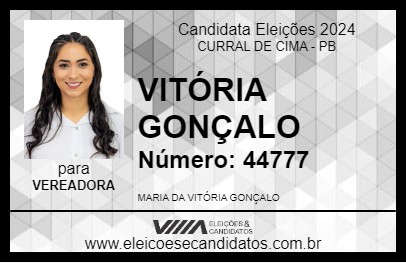 Candidato VITÓRIA GONÇALO 2024 - CURRAL DE CIMA - Eleições