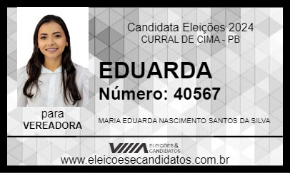 Candidato EDUARDA 2024 - CURRAL DE CIMA - Eleições