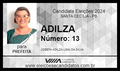 Candidato ADILZA 2024 - SANTA CECÍLIA - Eleições