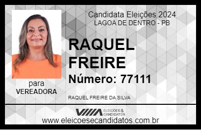 Candidato RAQUEL FREIRE 2024 - LAGOA DE DENTRO - Eleições