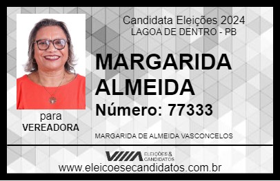 Candidato MARGARIDA ALMEIDA 2024 - LAGOA DE DENTRO - Eleições