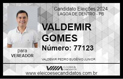 Candidato VALDEMIR GOMES 2024 - LAGOA DE DENTRO - Eleições