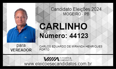 Candidato CARLINHO 2024 - MOGEIRO - Eleições