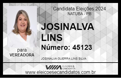 Candidato JOSINALVA LINS 2024 - NATUBA - Eleições