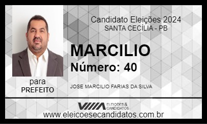 Candidato MARCILIO 2024 - SANTA CECÍLIA - Eleições