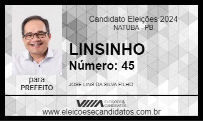 Candidato LINSINHO 2024 - NATUBA - Eleições