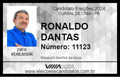 Candidato RONALDO DANTAS 2024 - CURRAL DE CIMA - Eleições