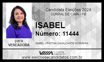 Candidato ISABEL 2024 - CURRAL DE CIMA - Eleições