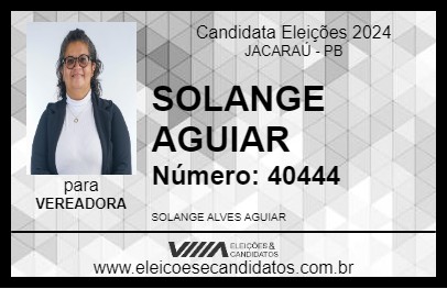 Candidato SOLANGE AGUIAR 2024 - JACARAÚ - Eleições