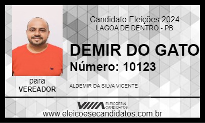 Candidato DEMIR DO GATO 2024 - LAGOA DE DENTRO - Eleições