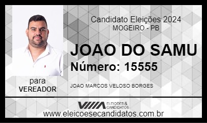 Candidato JOÃO ENFERMEIRO 2024 - MOGEIRO - Eleições