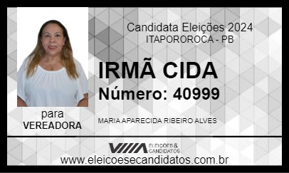 Candidato IRMÃ CIDA 2024 - ITAPOROROCA - Eleições