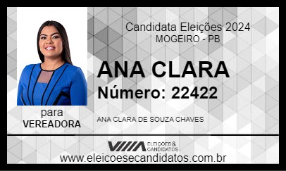 Candidato ANA CLARA 2024 - MOGEIRO - Eleições