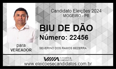 Candidato BIU DE DÃO 2024 - MOGEIRO - Eleições