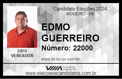 Candidato EDMO GUERREIRO 2024 - MOGEIRO - Eleições