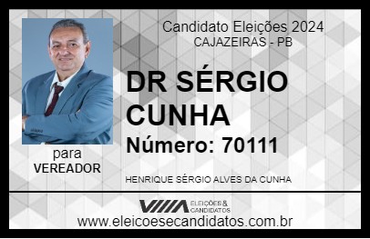 Candidato DR SÉRGIO CUNHA 2024 - CAJAZEIRAS - Eleições