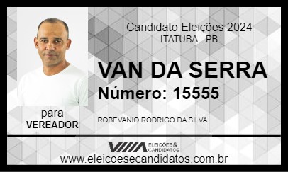 Candidato VAN DA SERRA 2024 - ITATUBA - Eleições