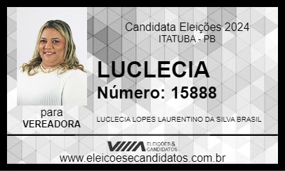 Candidato LUCLECIA 2024 - ITATUBA - Eleições