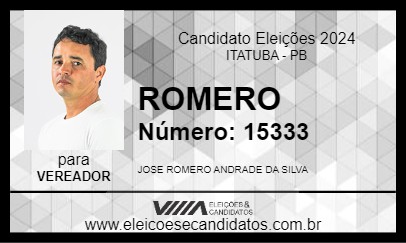 Candidato ROMERO 2024 - ITATUBA - Eleições