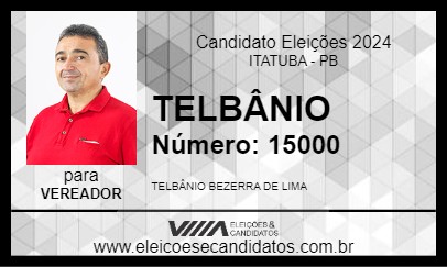 Candidato TELBÂNIO 2024 - ITATUBA - Eleições