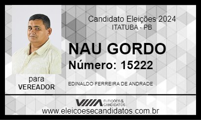 Candidato NAU GORDO 2024 - ITATUBA - Eleições