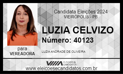 Candidato LUZIA CELVIZO 2024 - VIEIRÓPOLIS - Eleições