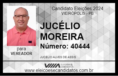 Candidato JUCÉLIO MOREIRA 2024 - VIEIRÓPOLIS - Eleições