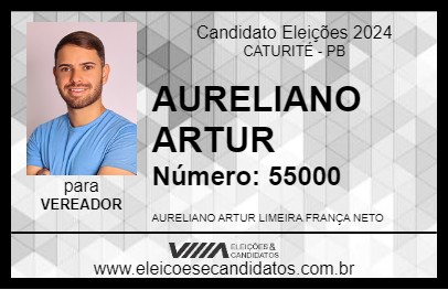 Candidato AURELIANO ARTUR 2024 - CATURITÉ - Eleições