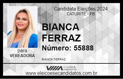 Candidato BIANCA FERRAZ 2024 - CATURITÉ - Eleições