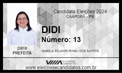 Candidato DIDI 2024 - CAAPORÃ - Eleições