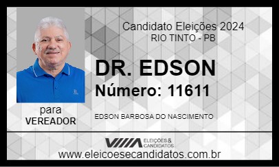 Candidato DR. EDSON 2024 - RIO TINTO - Eleições